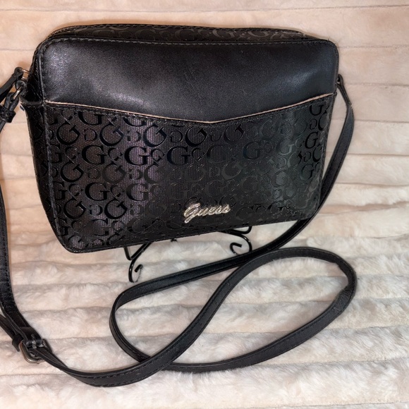 Guess Monogram Black Crossbody Bag - Picture 1 of 3